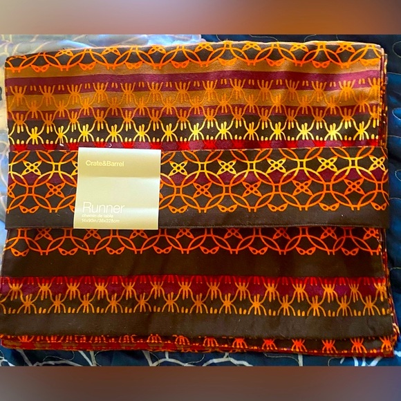 Crate&Barrel Marguerite Fall Table Runner 14”x90” - Picture 1 of 3